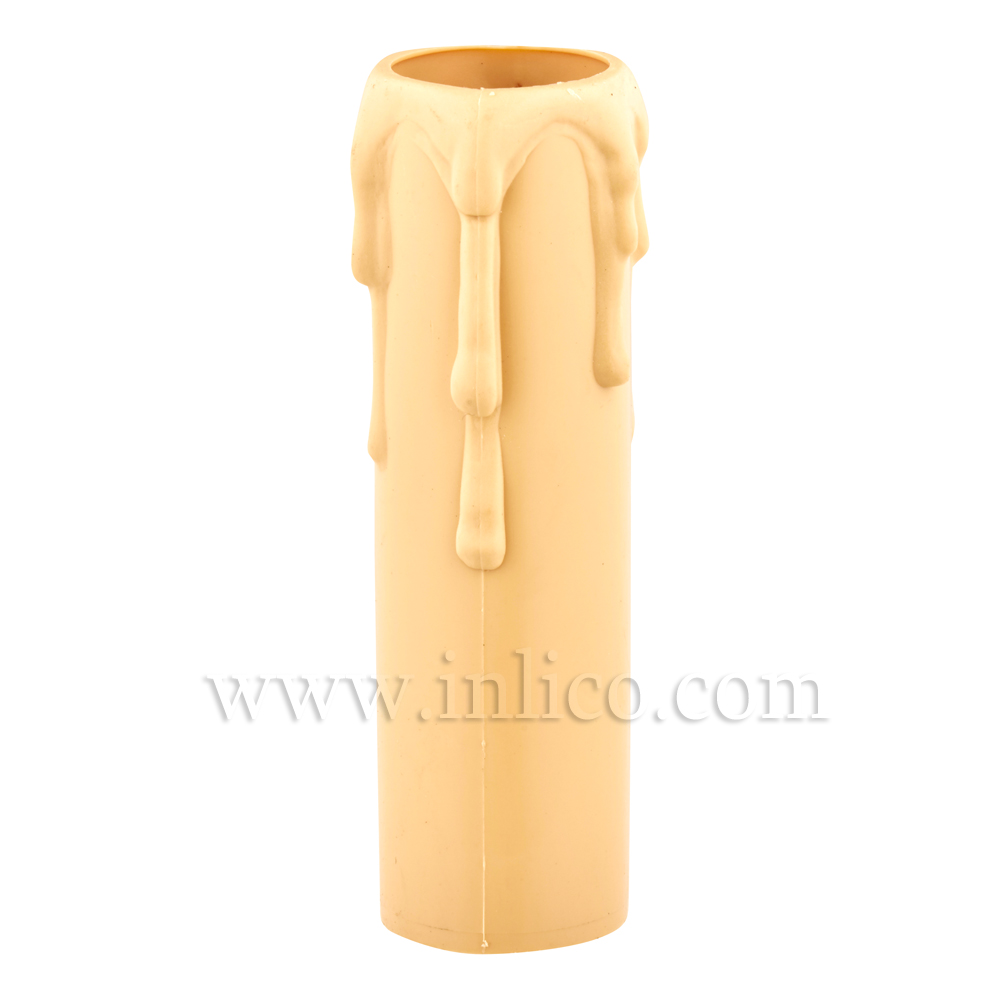 CANDLE DRIP 25.5MM OD X 23.5MM ID X 71.5MM IVORY PLASTIC