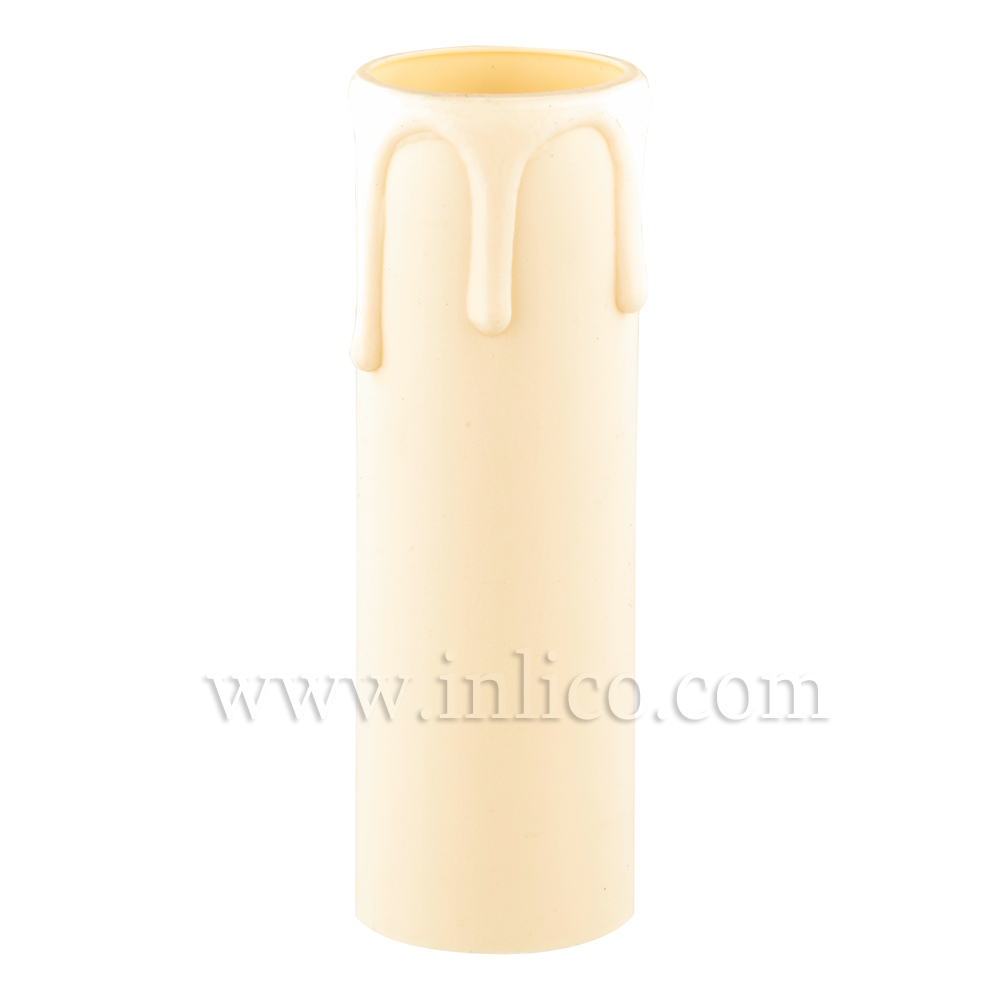 CANDLE DRIP 29MM OD X 27MM ID X 54MM IVORY PLASTIC