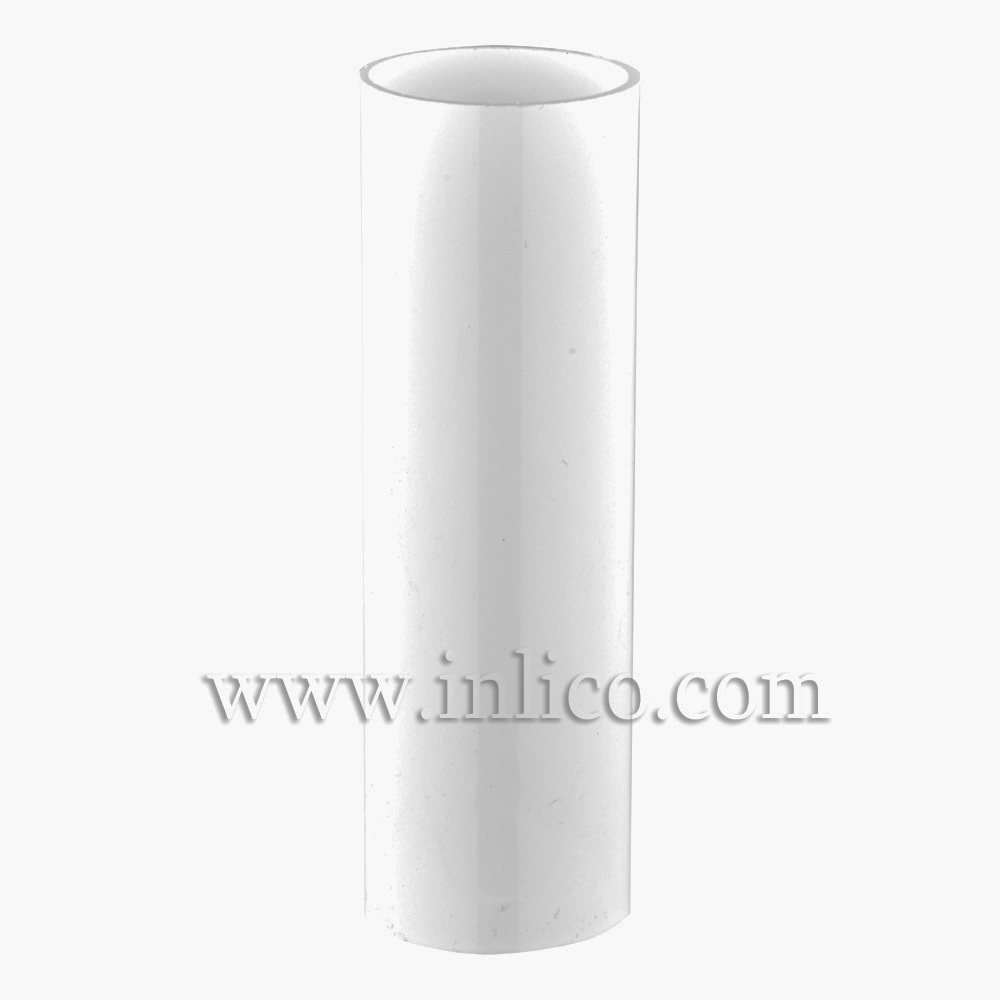 CANDLE TUBE 25.5MM OD X 23.5MM ID X 101MM WHITE PLASTIC