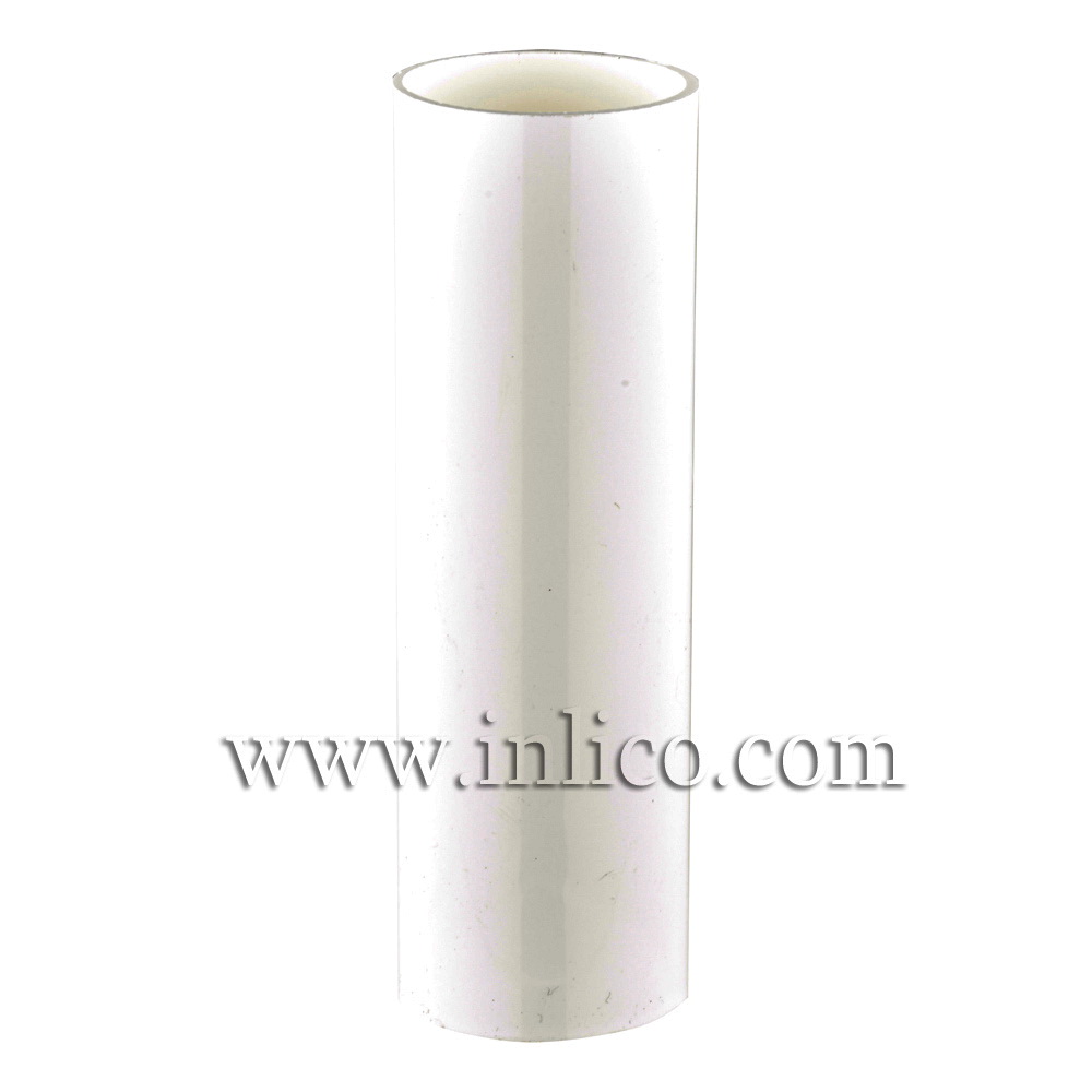 CANDLE TUBE 25.5MM OD X 23.5MM ID X 81MM WHITE PLASTIC