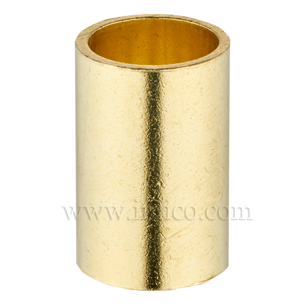 RAW BRASS SPACER 20MM LONG 10mm CLEAR BORE TO FIT OVER M10x1 ALLTHREAD