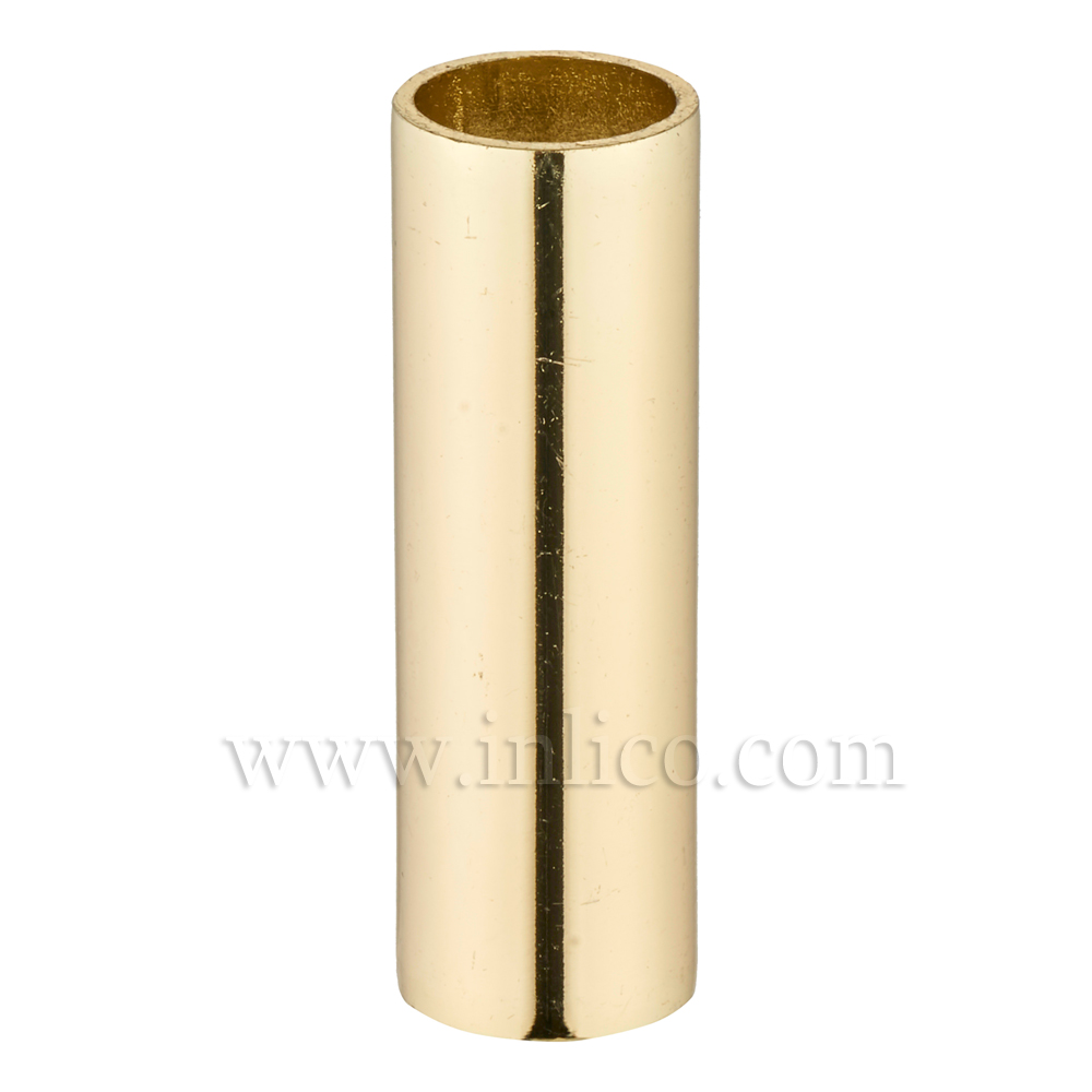 BRASS PLATED SPACER 25MM LONG 1/2" OD 10mm ID